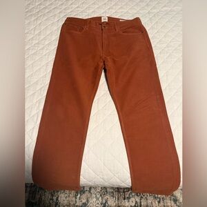 FLINT & TINDER BURNT ORANGE SUEDED MOLESKIN PANTS 36/32